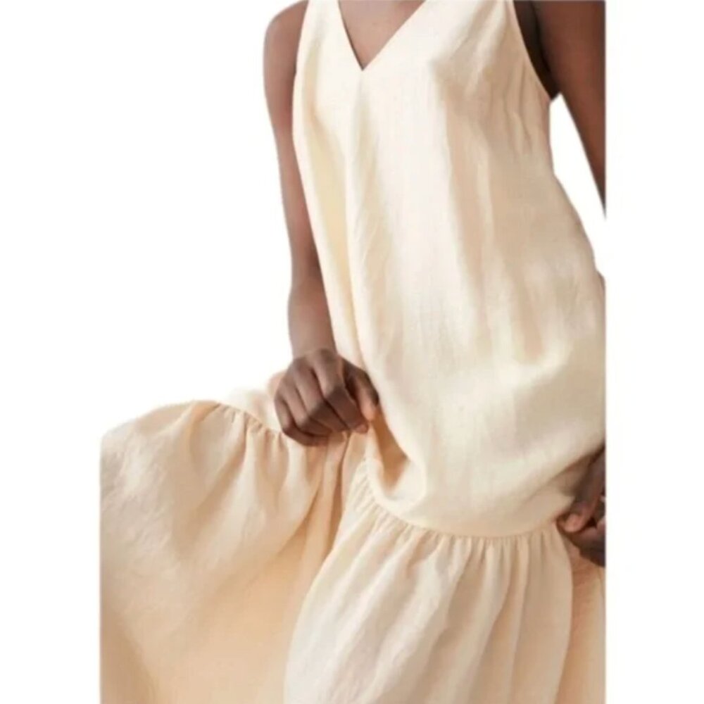 H&M Cream Tiered Maxi Dress – Effortless & Airy - Picture 4 of 4